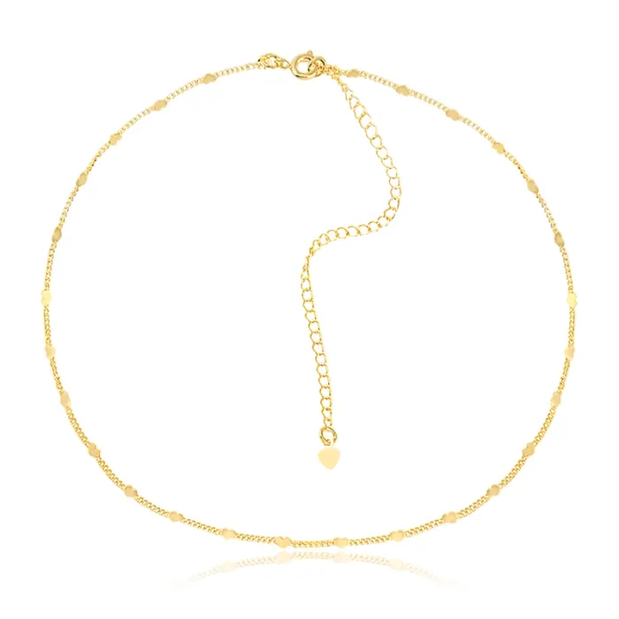 Choker Malha de Coração + Chapinha amassada