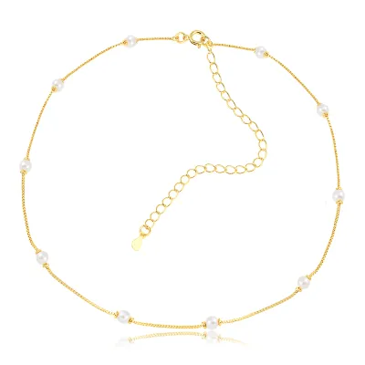 Choker Veneziana com Pérolas