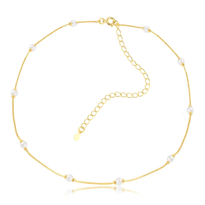 Choker Veneziana com Pérolas