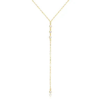 Colar Pendente com 3 Pontos de Luz + Zirconia
