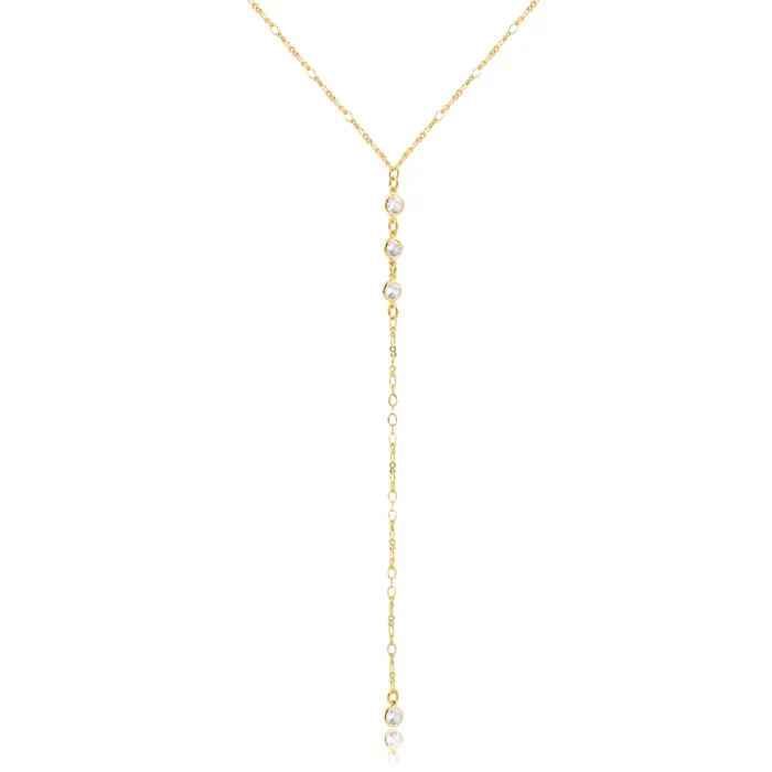 Colar Pendente com 3 Pontos de Luz + Zirconia