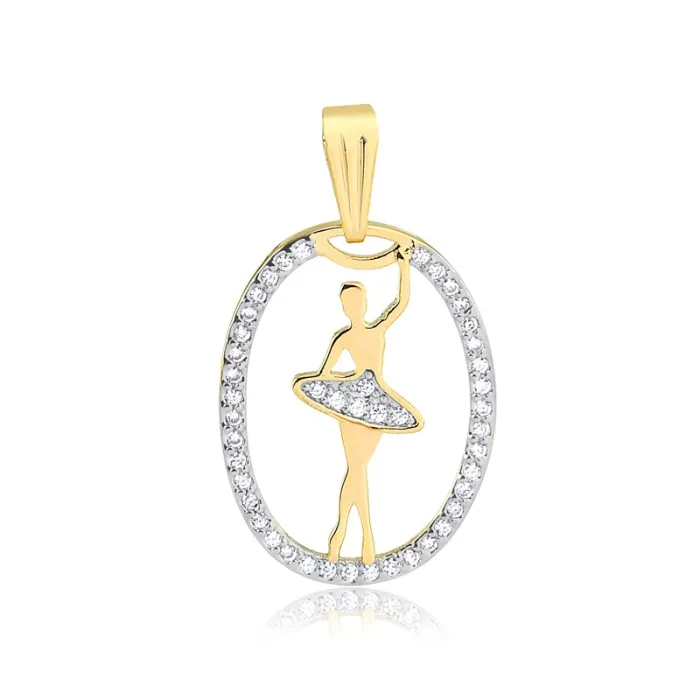 Colar com Pingente Mandala Bailarina cravejada