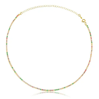 Choker Riviera com Zircônias coloridas