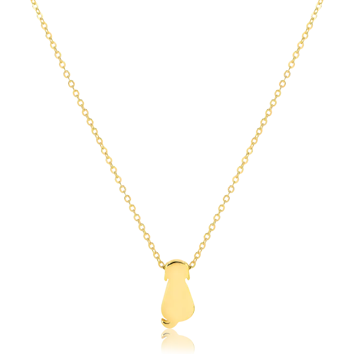 Colar Mini Cartier com pingente de cachorro maciço