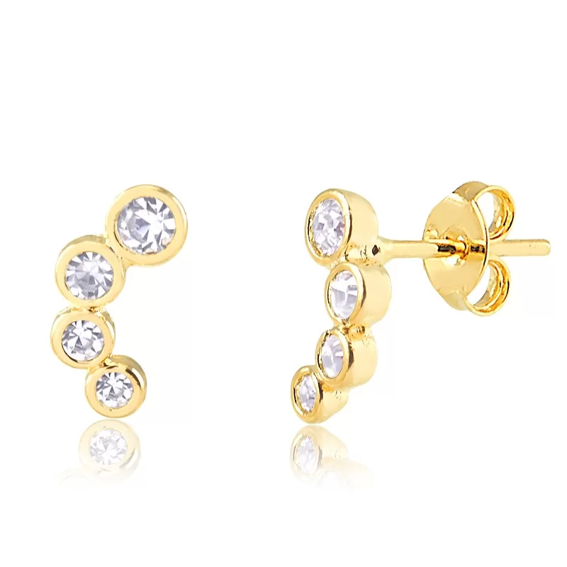 Brinco Mini Ear Cuff Zircônias