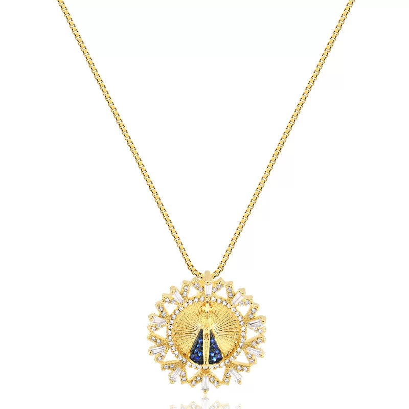 Colar com Pingente de Nossa Senhora - Mandala