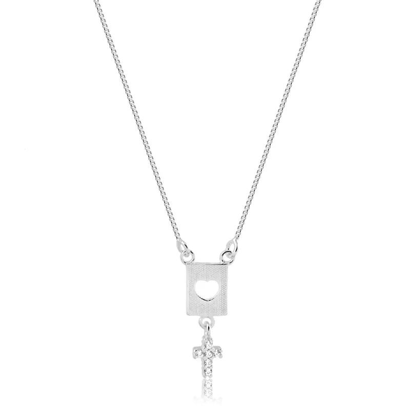 Escapulário com Coração / Nossa Senhora