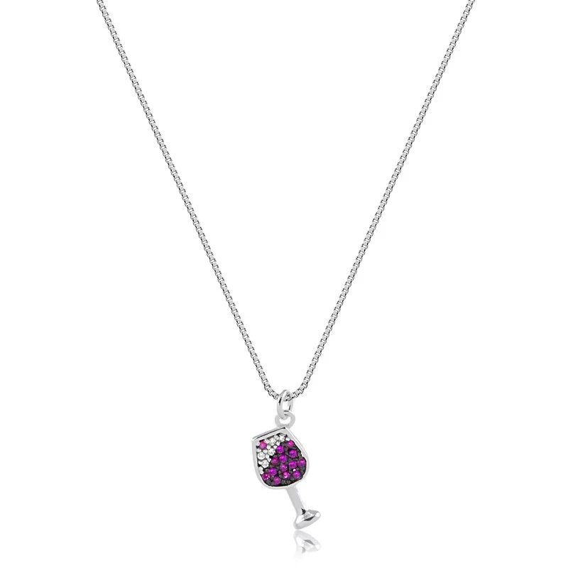 Colar com Taça de vinho em Prata