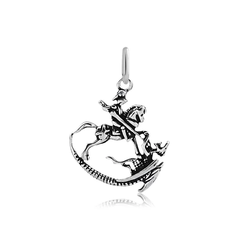 Colar com Pingente de São Jorge em Prata