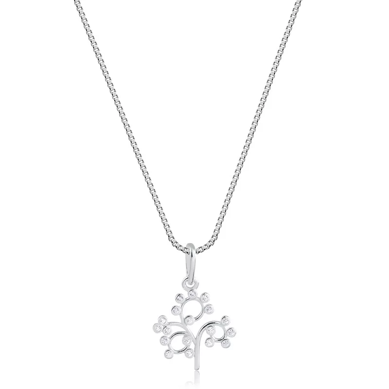 Colar com Pingente Árvore da Vida Pq em Prata